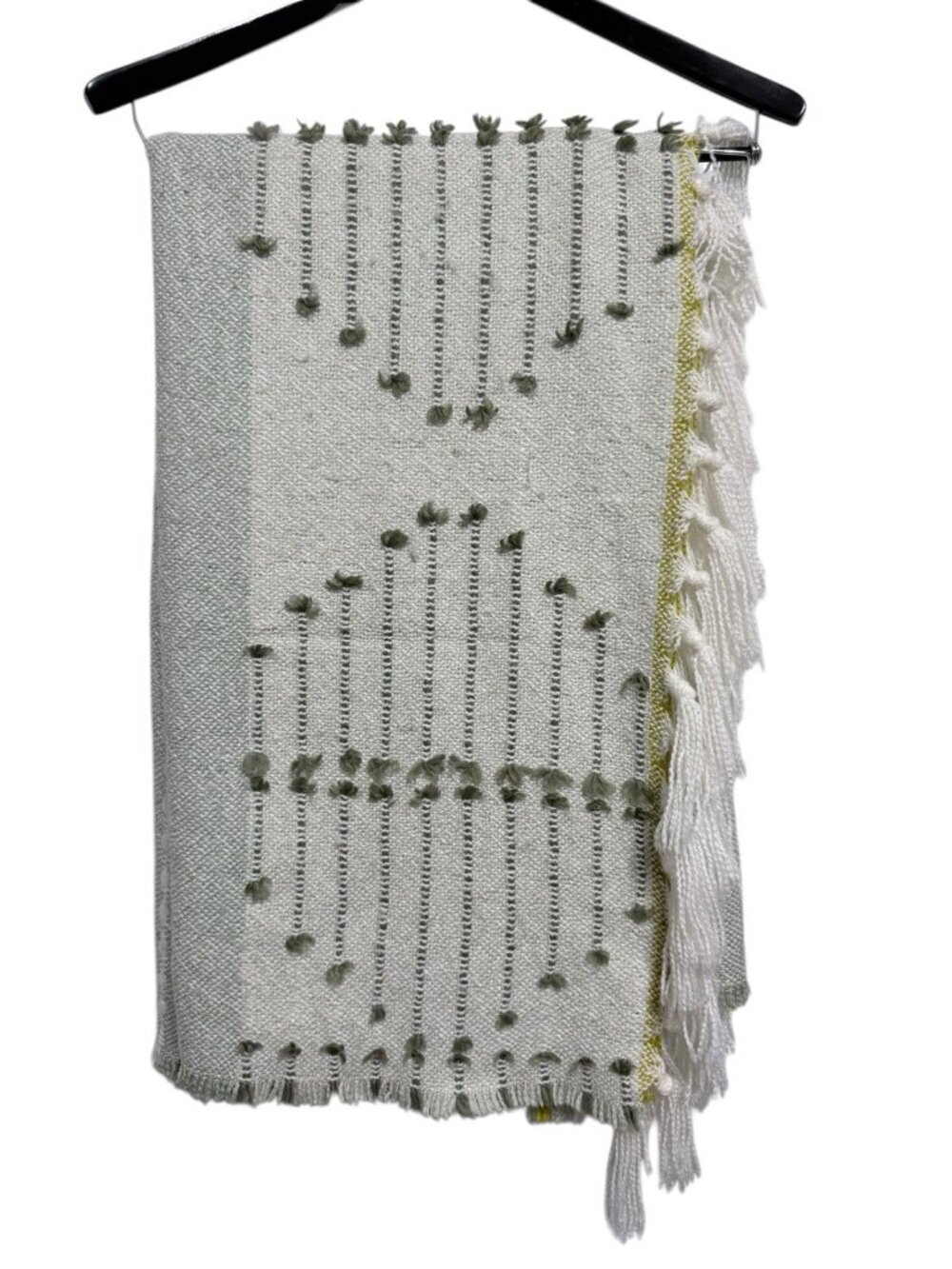 Amelie Home Fringed Throw Blanket 50" x 60" Green Beige Blue Red Yellow